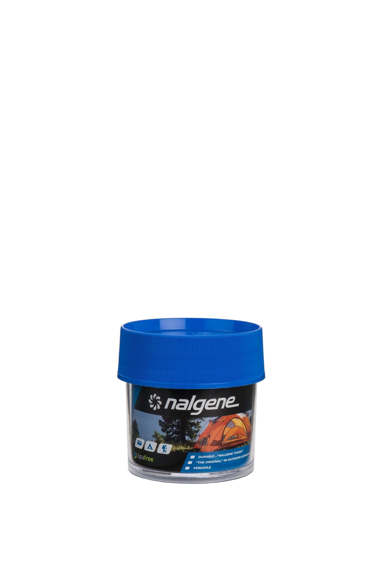 Nalgene product detail: 4oz Storage Jar – Blue Lid Z1 — 4oz Storage Jar – Blue Lid
