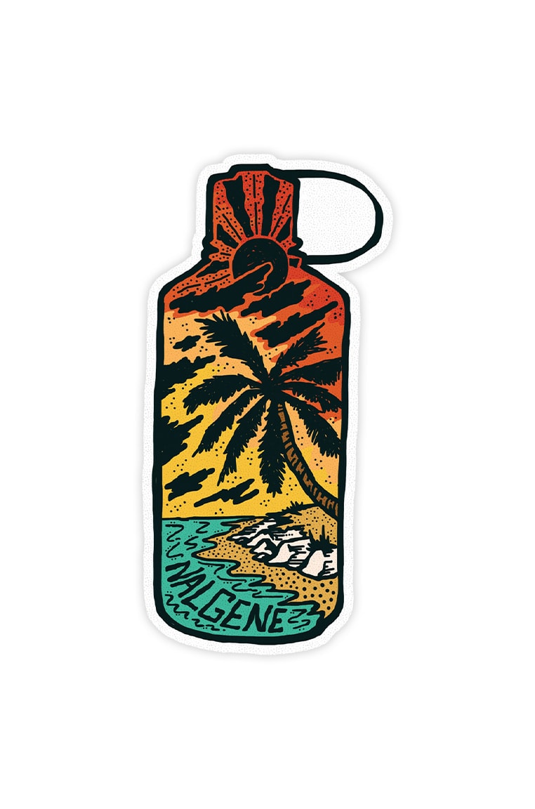 Nalgene product view: Tropical Narrow Mouth Sticker L0 — Tropical Narrow Mouth Sticker