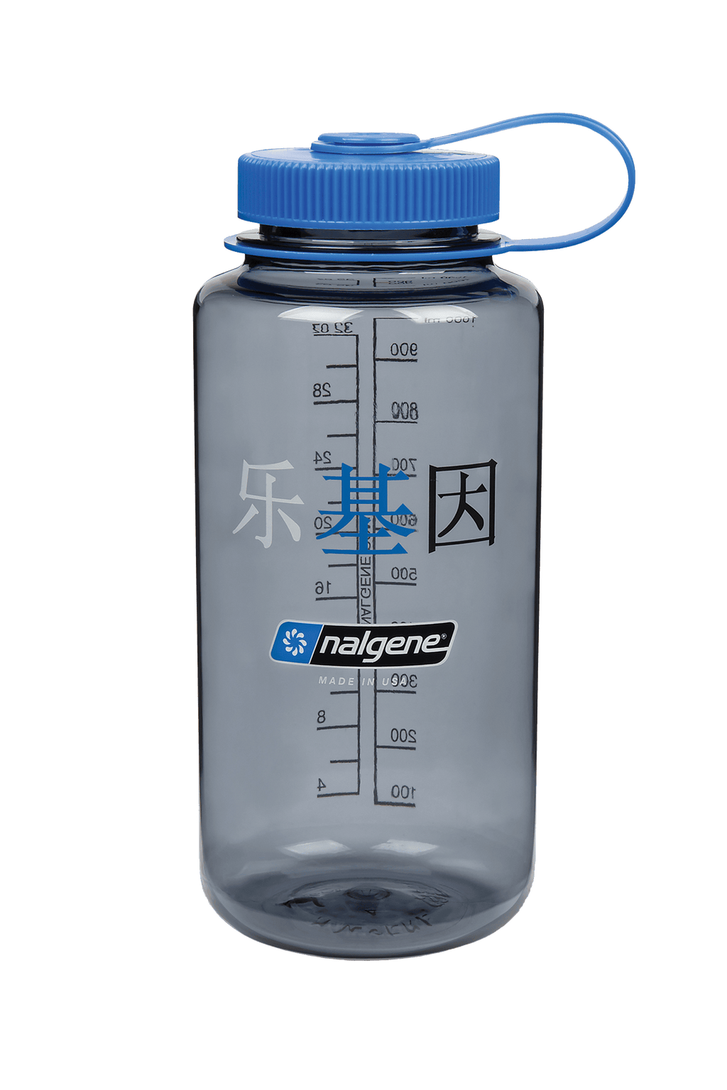 Nalgene product view: 32oz Wide Mouth “Happy Gene” Bottle M1 — 32oz Wide Mouth “Happy Gene” Bottle