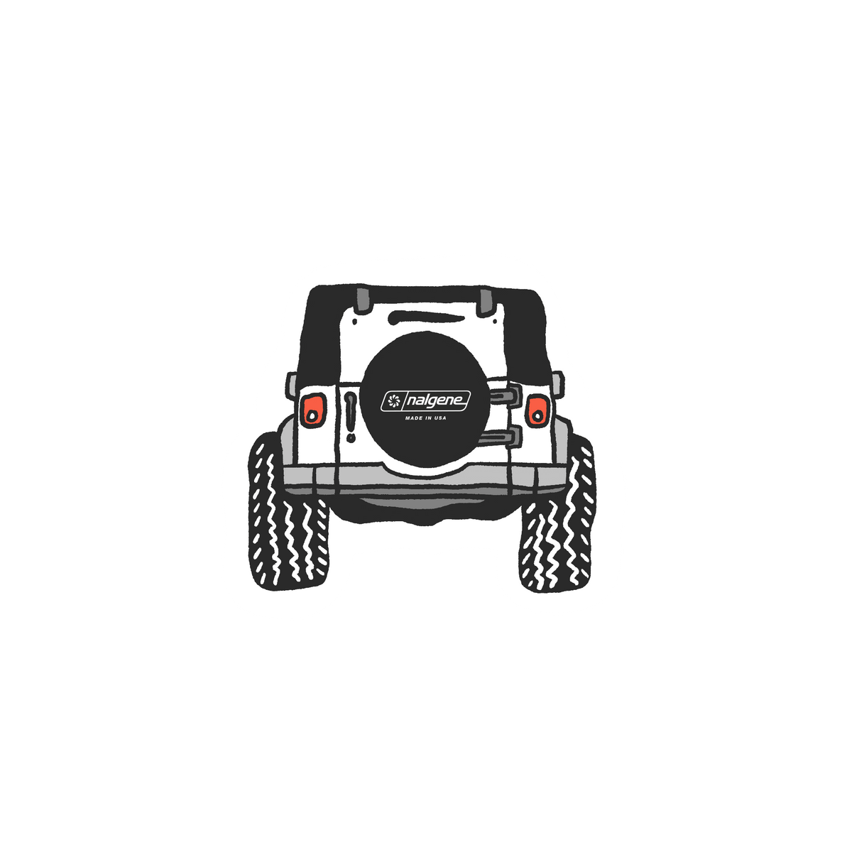 Nalgene product view: Four Wheeling Sticker R0 — Four Wheeling Sticker