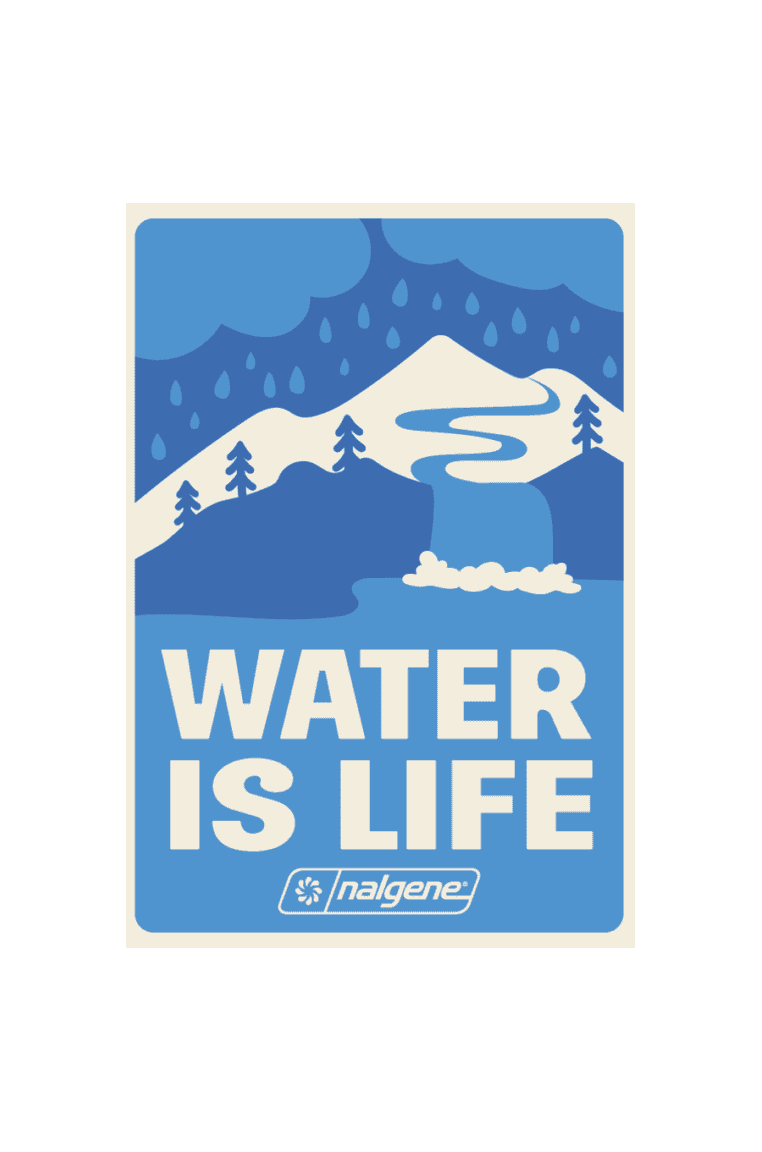 Nalgene product detail: Water Is Life Sticker J4 — Water Is Life Sticker