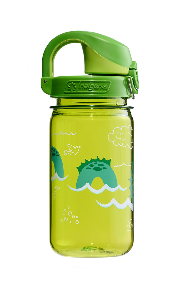 Nalgene product view: 12oz On-The-Fly Kids Lock-Top Bottle with Graphics X0 — 12oz On-The-Fly Kids Lock-Top Bottle with Graphics