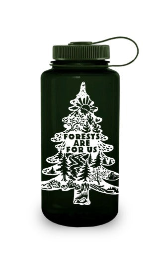 Nalgene product view: 32oz Wide Mouth “Public Lands: Forests Are for Us” Bottle N1 — 32oz Wide Mouth “Public Lands: Forests Are for Us” Bottle